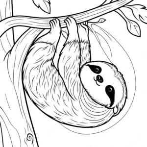 Solitary Sloth Hanging