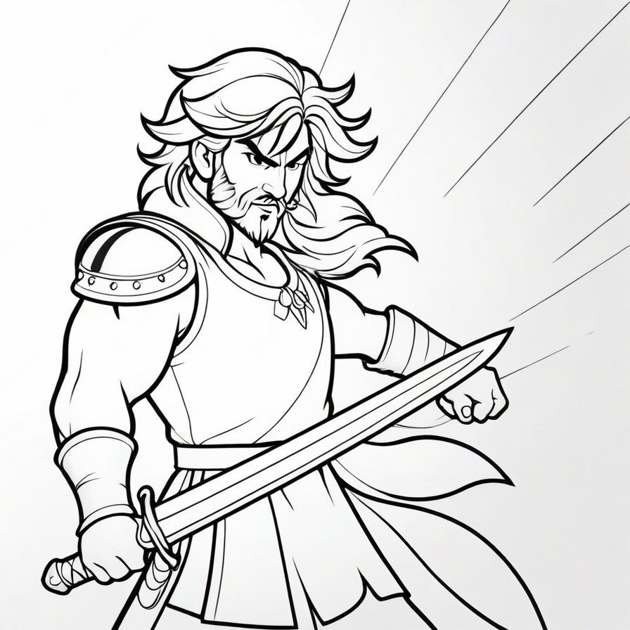 Engage in 'Zacian's Heroic Stand,' a majestic portrayal of Zacian, the legendary warrior Pokémon. This coloring page is perfect for fans who admire the valor and grace of this sword-wielding hero, offering a noble and inspiring coloring challenge.