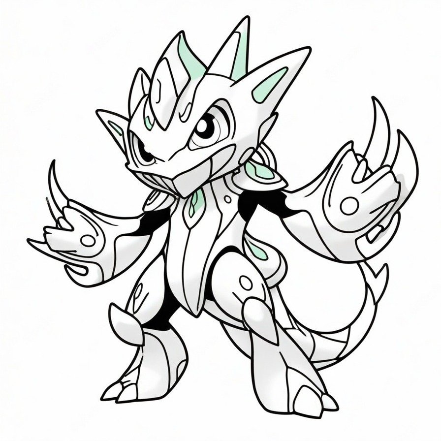 'Zygarde's Finesse' showcases the legendary Pokémon's skill in handling situations with precision and elegance. This coloring page is perfect for those who appreciate the intellectual and calculated aspects of Zygarde, offering a thought-provoking and stylish scene to color.